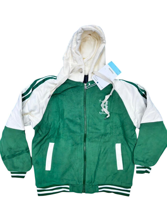 Jantan Green Velour Varsity